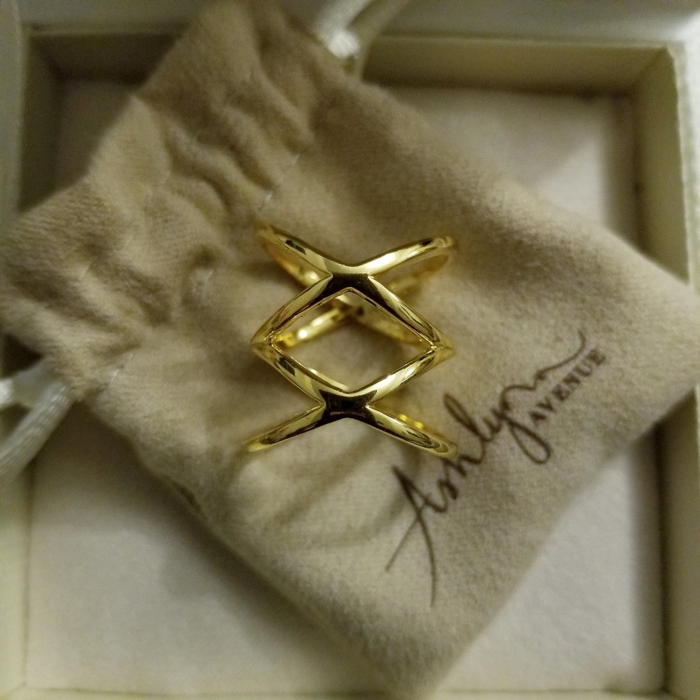 ASHLYNN AVENUE💋 Cortland gold-plated weave ring